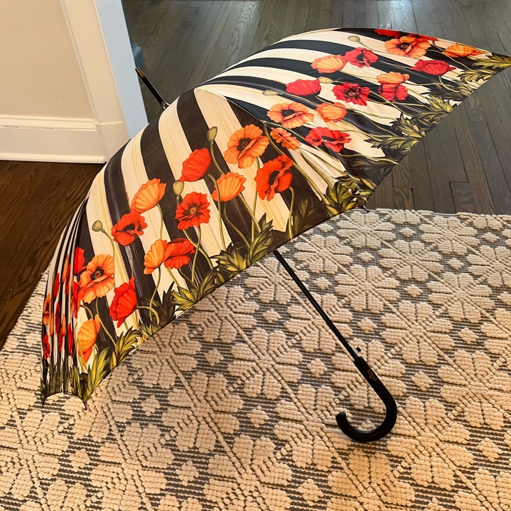 Mackenzie Childs Poppy Stripe Umbrella